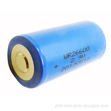 WR26600 primary lithium battery, cylindrical 2.9V, 5,000mAh, lithium battery for electric toys